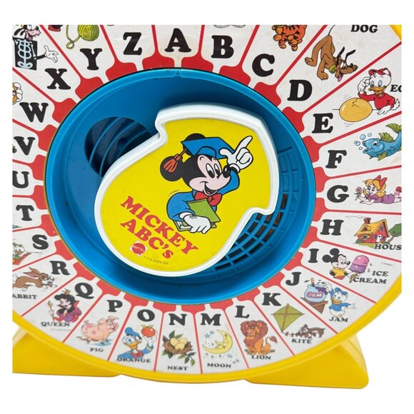 See N Say Vintage Mickey ABC 12 in English Clear Voice Box Fisher-Price SNS 1989 - Picture 3 of 12